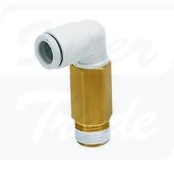 [KQ2W08-02AS] Złącza wtykowe białe - przyłączka kątowa, wysoka, nastawna, z gwintem zewnętrznym (M, R)