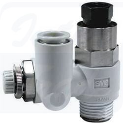 [ASP530F-03-08S] Zawór dławiąco-zwrotny ze sterowanym zaworem zwrotnym
